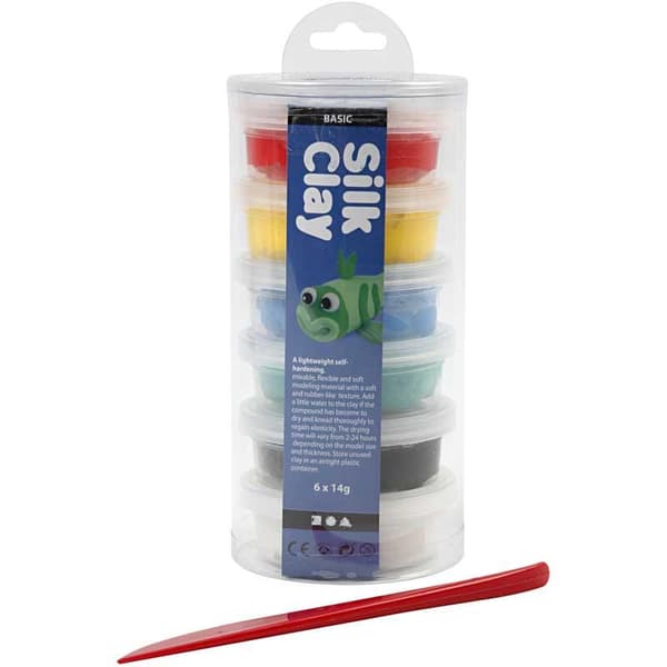 Silk Clay®, standardfarger, 6x14g/ 1 pk.