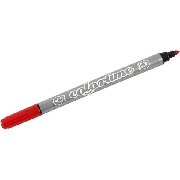 Colortime Dobbelttusch, streg 2,3+3,6 mm, standardfarver, 20 stk./ 1 pk.