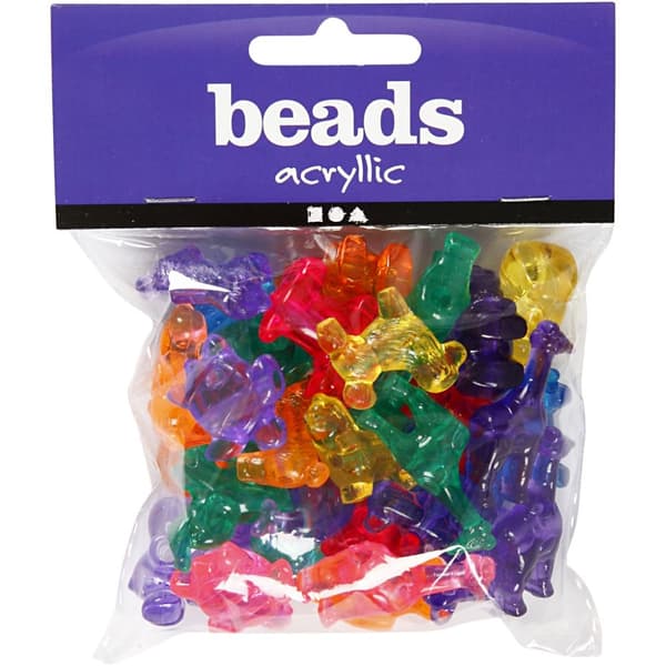 Plastpärlor Figurmix 25 mm 125 ml