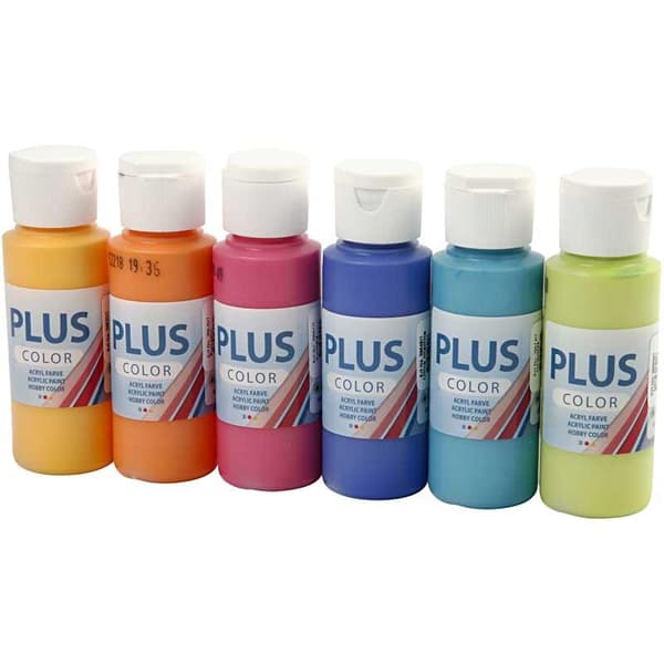 Plus Color Hobbymaling, colorful, 6x60ml/ 1 pk.