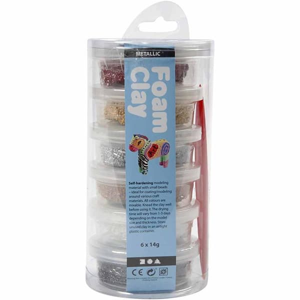 Foam Clay®, metallic, brun harmoni, 6x14 g/ 1 pk.