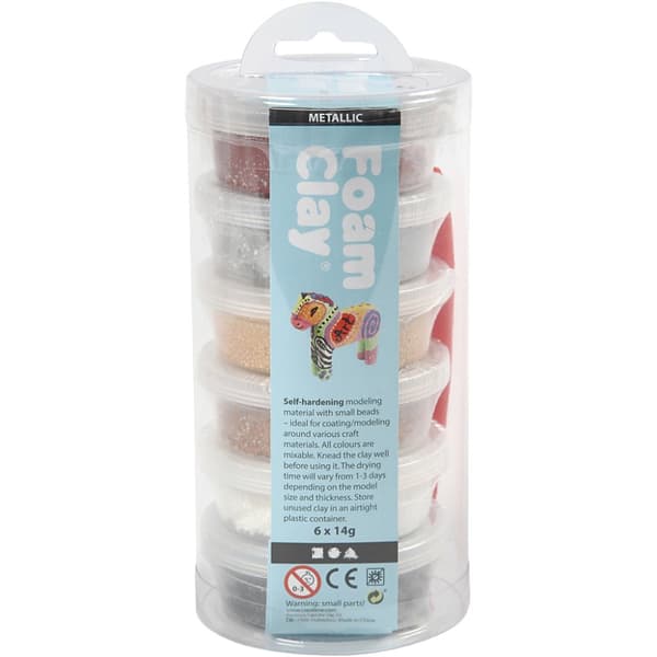 Foam Clay®, metallic, brun harmoni, 6x14 g/ 1 pk.