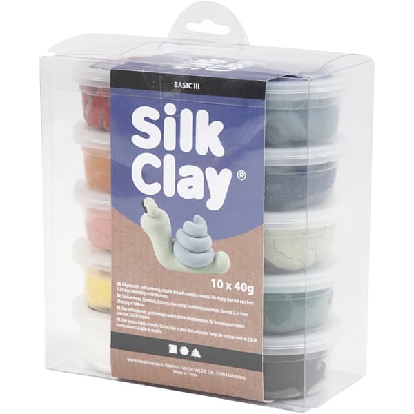 Silk Clay®, douche farver, 10x40 g/ 1 pk.