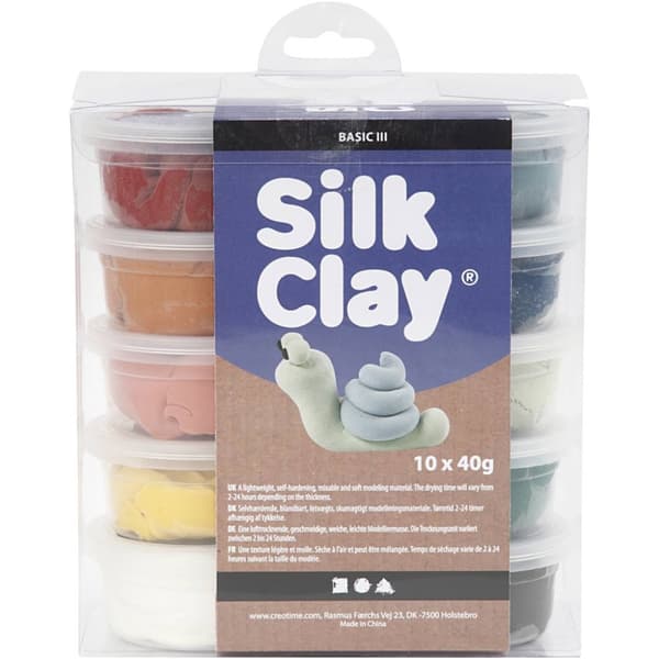 Silk Clay®, douche farver, 10x40 g/ 1 pk.