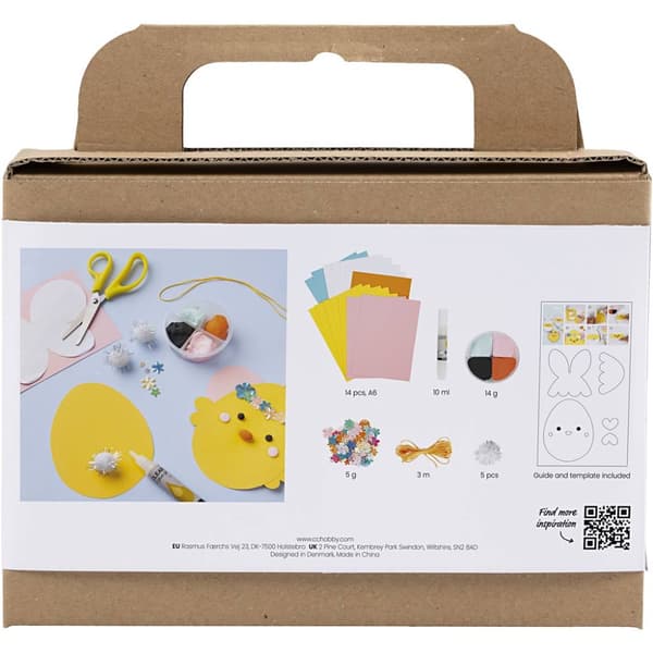 Påskpyssel, kartong med dekoration, 1set