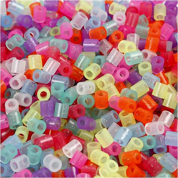 Rörpärlor 5x5 mm 20000 st Glitterfärger