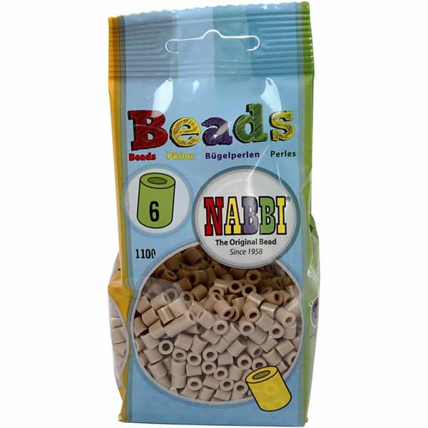 PhotoPearls, str. 5x5 mm, hullstr. 2,5 mm, 1100 stk., beige (6)
