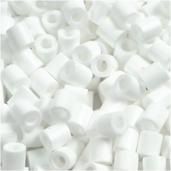 Photo Pearls, str. 5x5 mm, hullstr. 2,5 mm, 1100 stk., hvit (15)