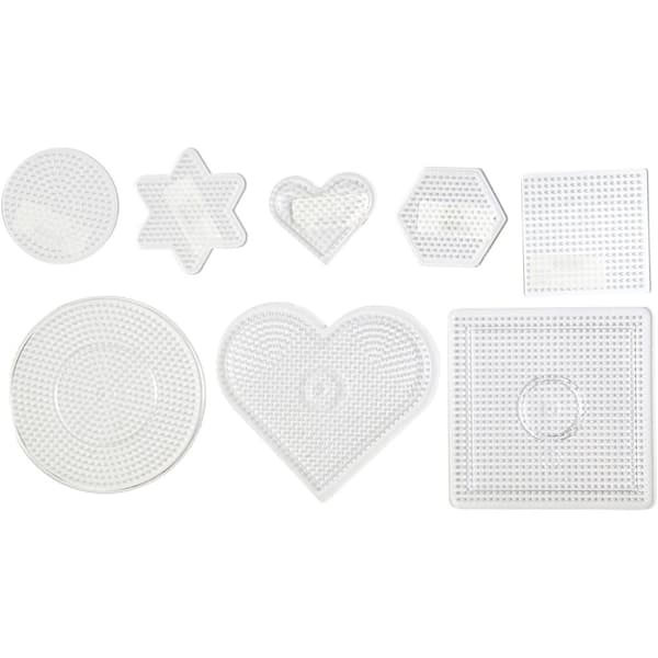 Perleplade, str. 7-15 cm, medium, klar, 8 stk./ 1 pk.