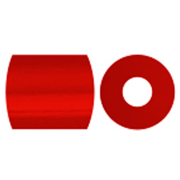 Rørperler, str. 5x5 mm, hullstr. 2,5 mm, medium, rød (32231), 1100 stk./ 1 pk.