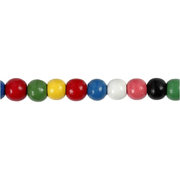 Träpärlemix - 8 mm - 200 g - ca 1200 st