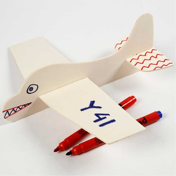 Flygplan - stl. 21,5x25,5 cm - Plywood - 20 set