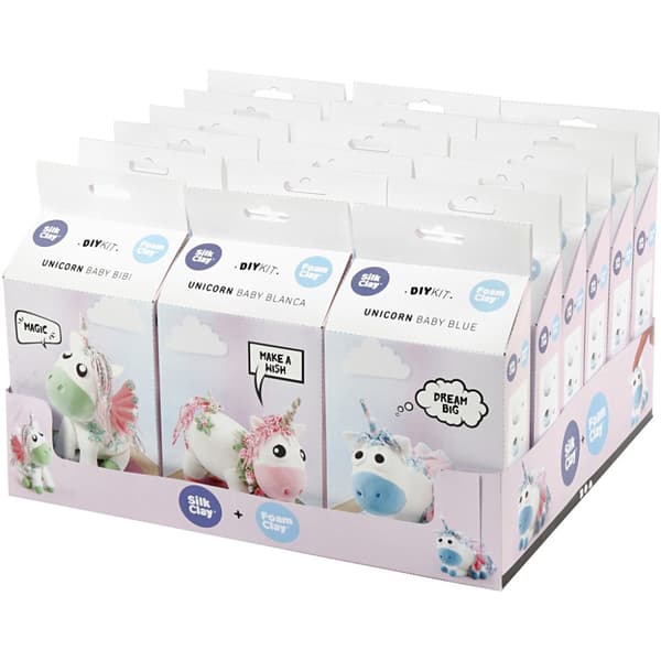 Funny Friends Enhörning Kit - För 18 personer - Silk Clay