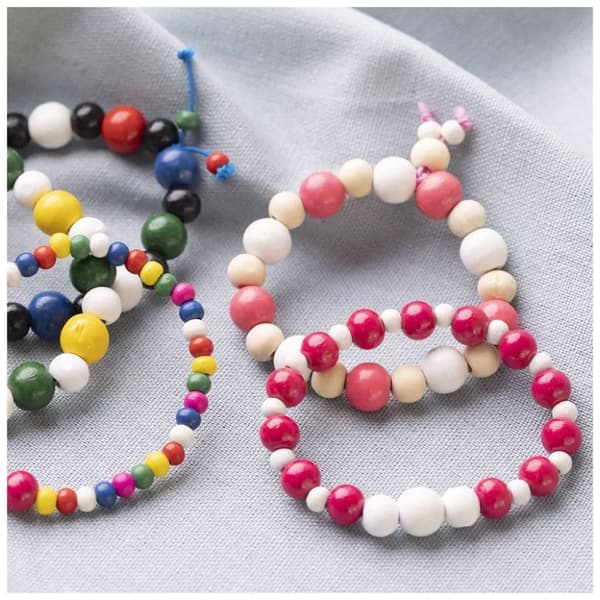 Träpärlemix - 10 mm - Mixade Färger - 680 st
