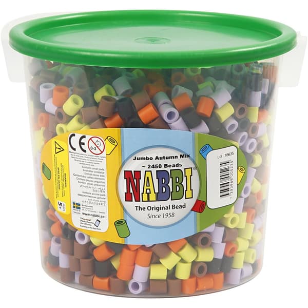 Nabbi Pärlor Jumbo 10mm - Höstmix - 2450 st