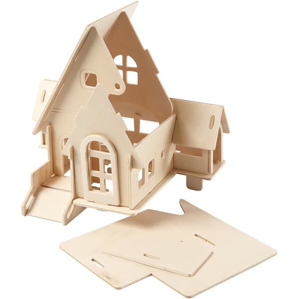 3D Pussel - Hus med ramp - Höjd: 20 cm - Plywood