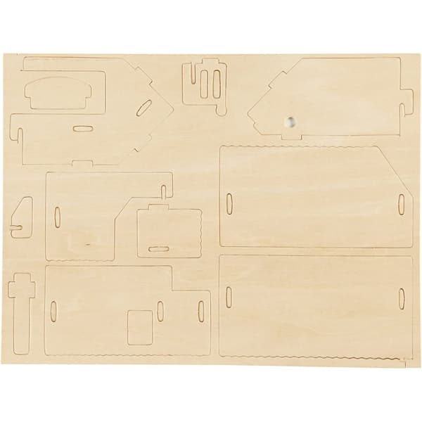 3D Pussel - Hus med Terrass - Höjd: 15 cm  - Plywood