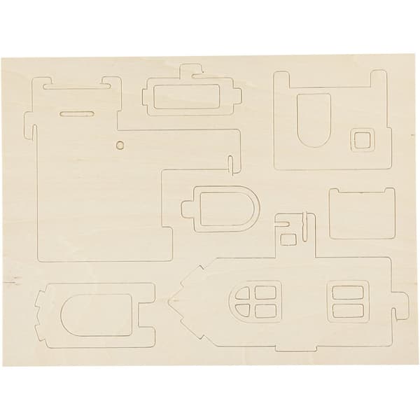 3D Pussel - Hus med balkong - Höjd: 19 cm - Plywood