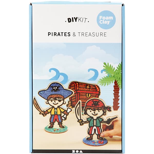 DIY kit - Pirater - 3 Figurer - Foam Clay