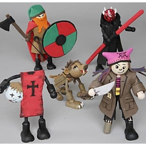 Flexi Träfigurer 4 st - Höjd 12 cm