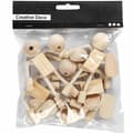 Miniatyrbild 2 av 7: Flexi Träfigurer 4 st - Höjd 12 cm