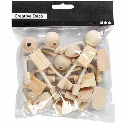 Flexi Träfigurer 4 st - Höjd 12 cm