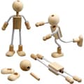 Miniatyrbild 1 av 7: Flexi Träfigurer 4 st - Höjd 12 cm