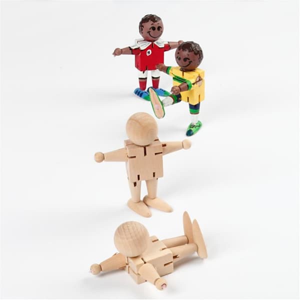 Elastiska figurer i Trä - H: 8 cm - 5 st