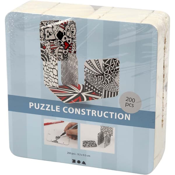 Puzzle konstruktionsbrickor - 200 st