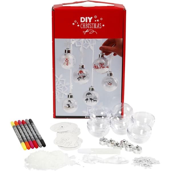 DIY Kit - Julkulor med dekoration inuti