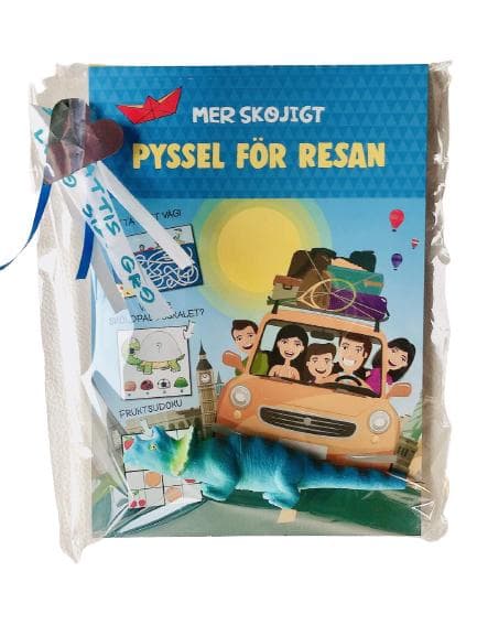 Presentpåse - pysselbok och dinosaurie penna pyssel