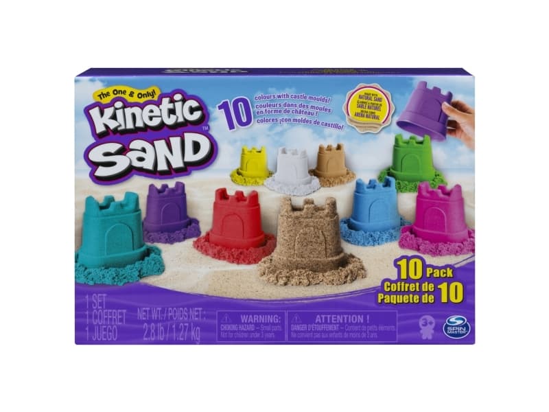Kinetic Sand Castle 10 Pack, Multifärg, 5 År, Not for children under 36 months, 10 styck, 222,3 mm, 79,5 mm