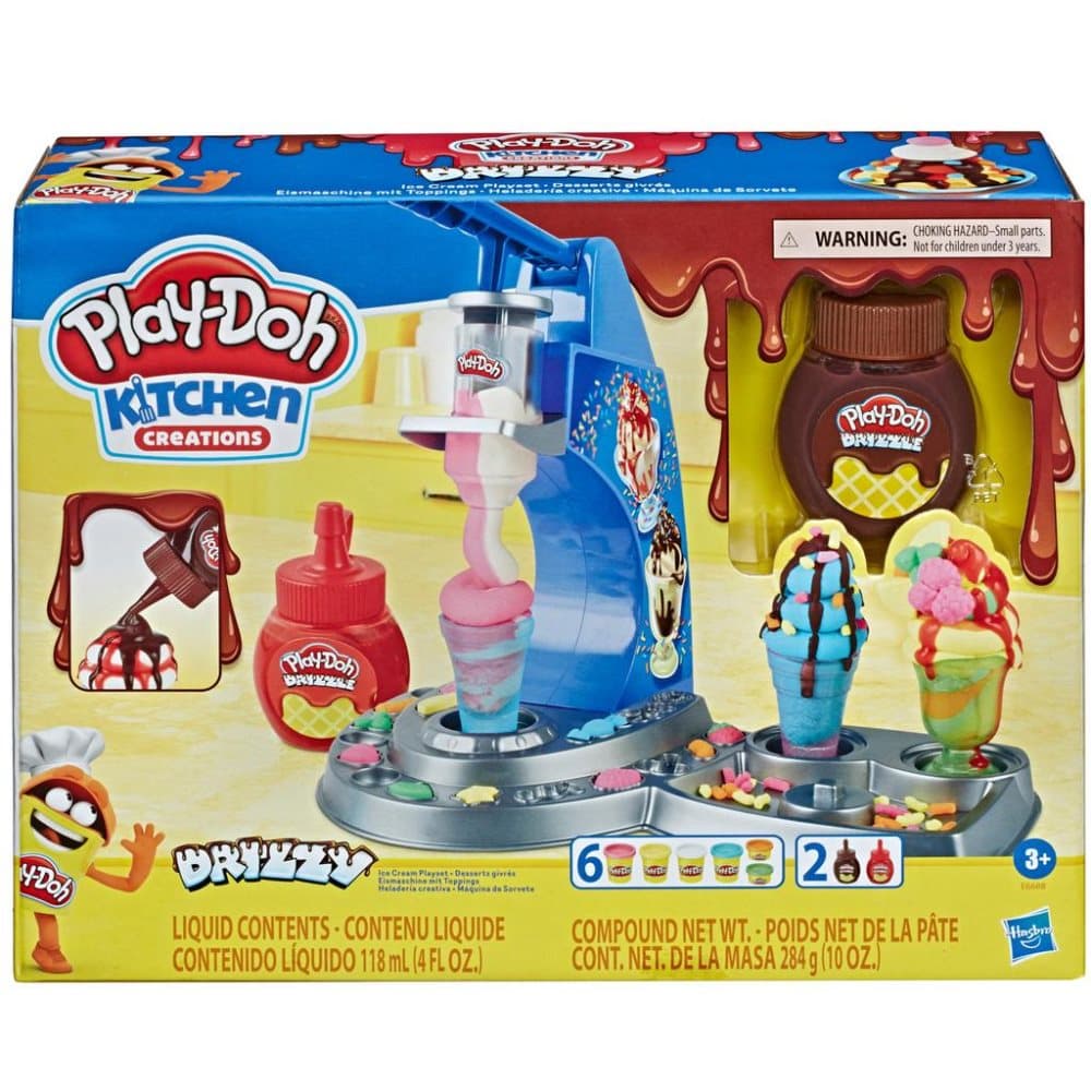 PD DRIZZY ICE CREAM PLAYSET- Play Doh Glass Lekset