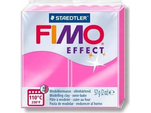 STAEDTLER FIMO 8010 - modelleringslera - fuchsia - vuxna - 1 st. - neon fuchsia - 1 färg ( 8010-201 )