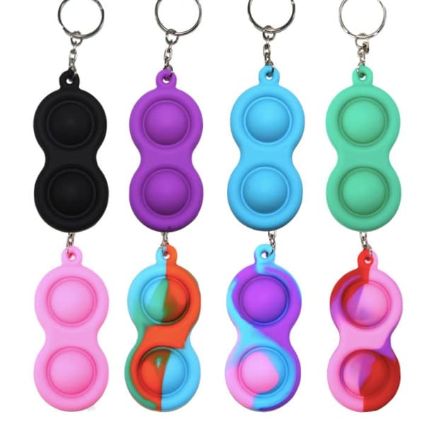 2-pak Simpel fordybning, MINI Pop it Fidget Finger Legetøj / Legetøj - CE