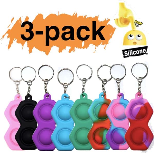 3-pack Simple dimple, MINI Pop it Fidget Finger Toy / Leksak- CE