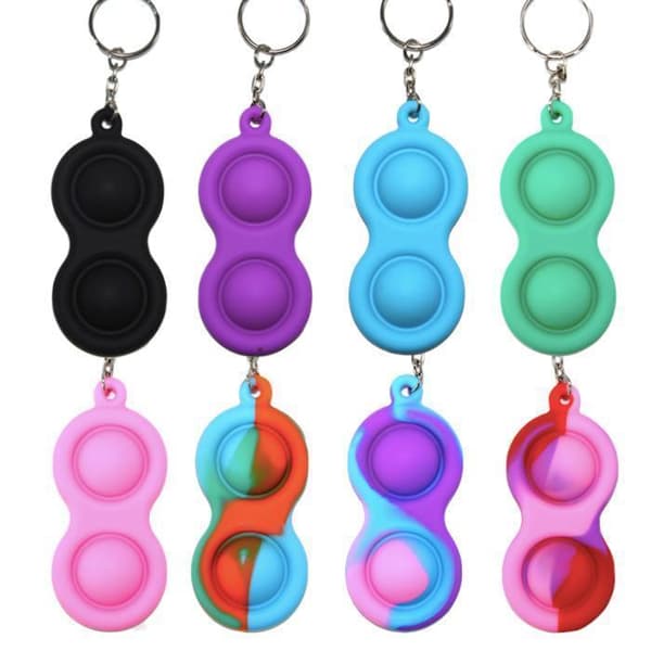 3 stk Multipack - Enkel fordybning, MINI Pop it Fidget Finger Legetøj - CE