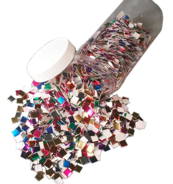 Kartongmosaik 10x10mm metall 10000/fp