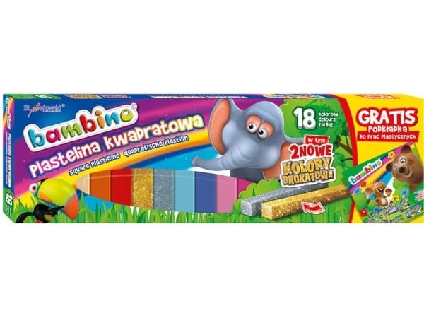 Child Square plasticine 18 farger
