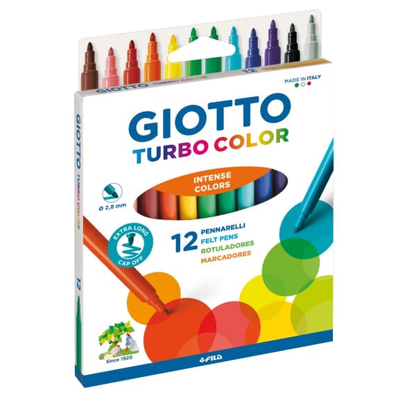 Tusj 12 stk. Turbo Color Giotto