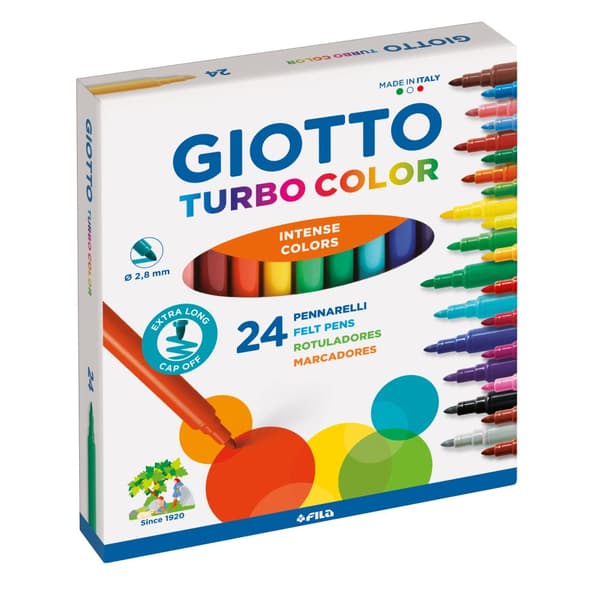 Tuschpennor 24-p vattenbaserade, Giotto Turbo Color
