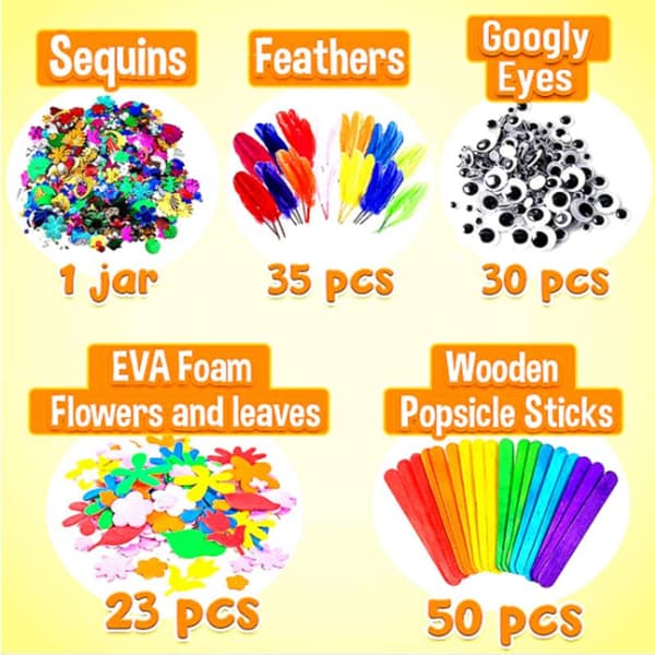 Mega Craft kit - Rørrenser, bevegelige øyne, kuler