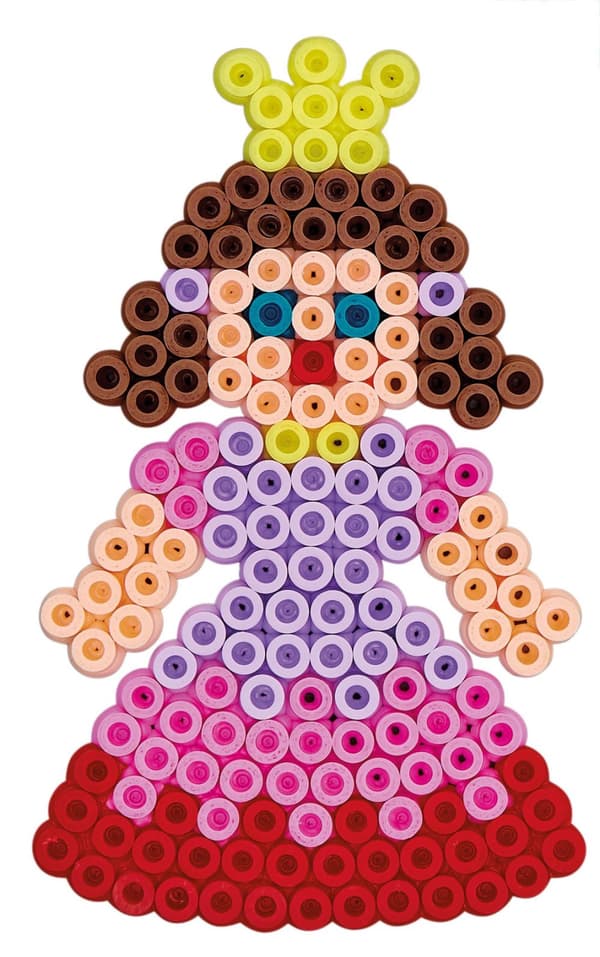 Hama Midi Pärlor Rosa med pärlplattor 3000 st