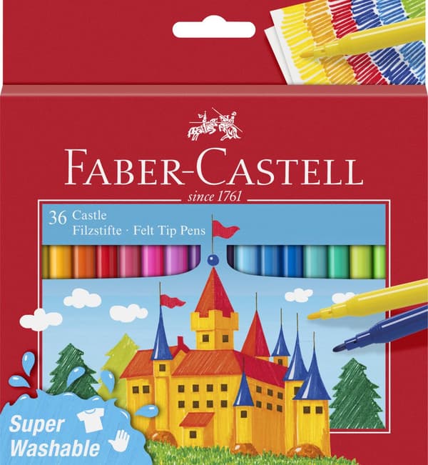 Fibertusjer Barn 36 pakning Faber-Castell