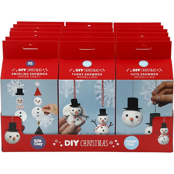Pysselset Storpack - Söta och roliga snögubbar - 18 set