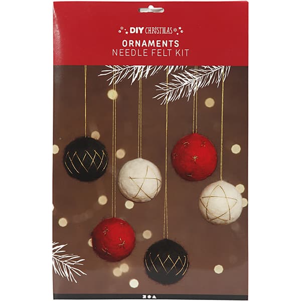 Pysselset Jul - Nålfiltade Julkulor