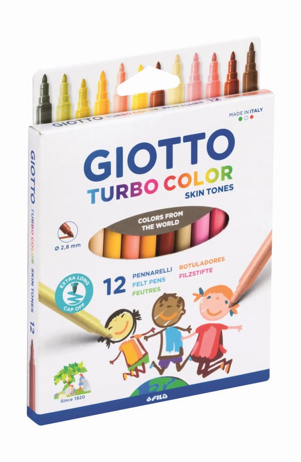 Tuschpennor 12-p Skintones, Giotto Turbo Color