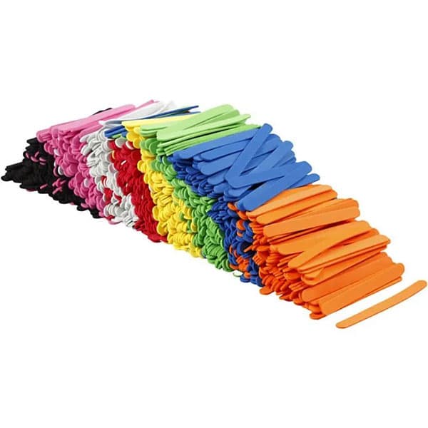 Glasspinnar av Mossgummi - Mixade Färger - 1000 st