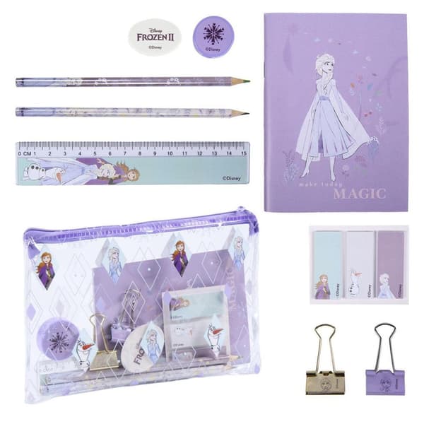 Frozen 12 deler pennal med innhold frost anna elsa