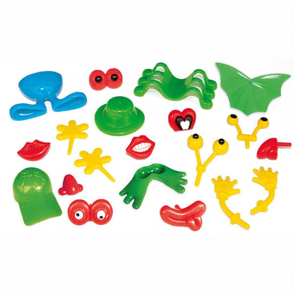 Figurdelar av Plast till Pyssel - 100 st
